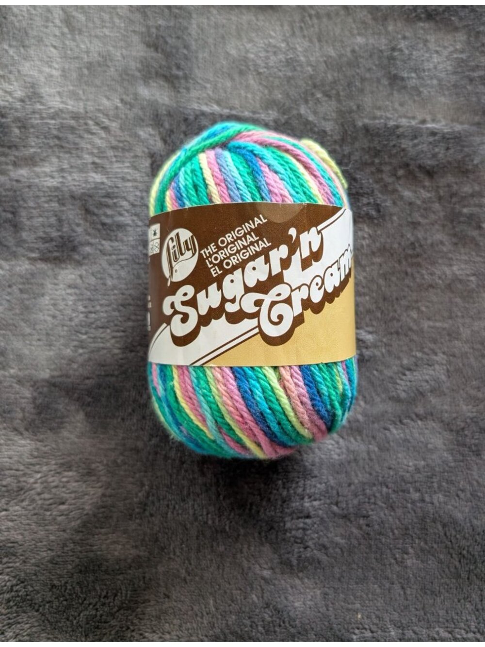 Lily Sugar 'N Cream 100% Cotton Worsted Weight Yarn 2oz 95yrds Psychedelic Ombre